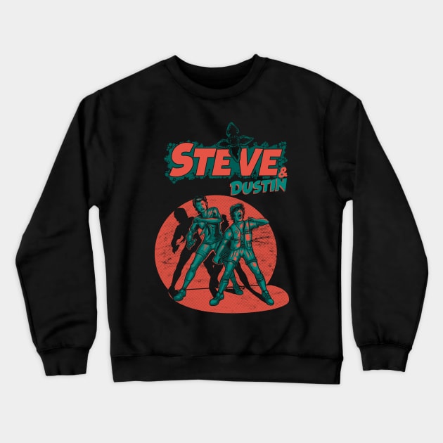 Steve & Dustin Crewneck Sweatshirt by Gleydson Barboza